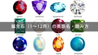 誕生石(1〜12月)の英語名・読み方・発音一覧(発音記号・音声付き)