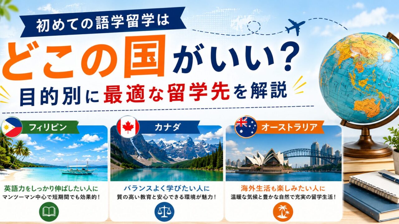 初めての語学留学はどこの国がいい?